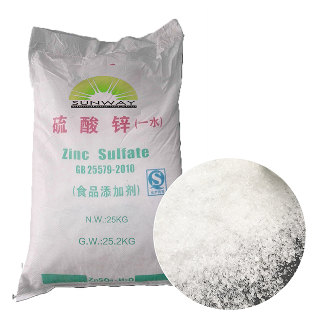  Solfato di zinco Mono commestibile Netto 25 kg / sacco 33% -35% Fertilizzante in polvere Produttore Grado di alimentazione