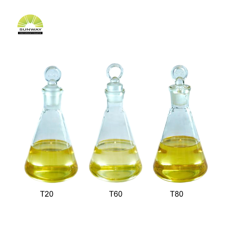 Emulsionante liquido di polisorbato 20/60/80 di alta qualità a buon prezzo per prodotti chimici quotidiani.